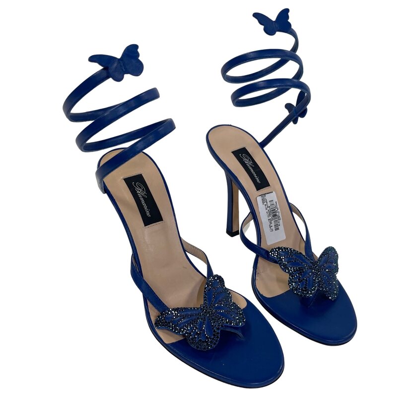 BLUMARINE BUTTERFLY BLUE HEELS (EU 40)