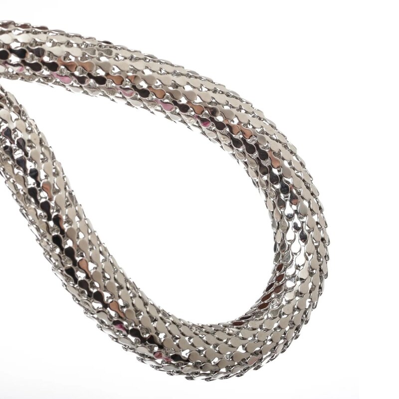 KENNETH JAY LANE KENNETH J LANE SILVER SNAKE NECKLACE GREEN EYES