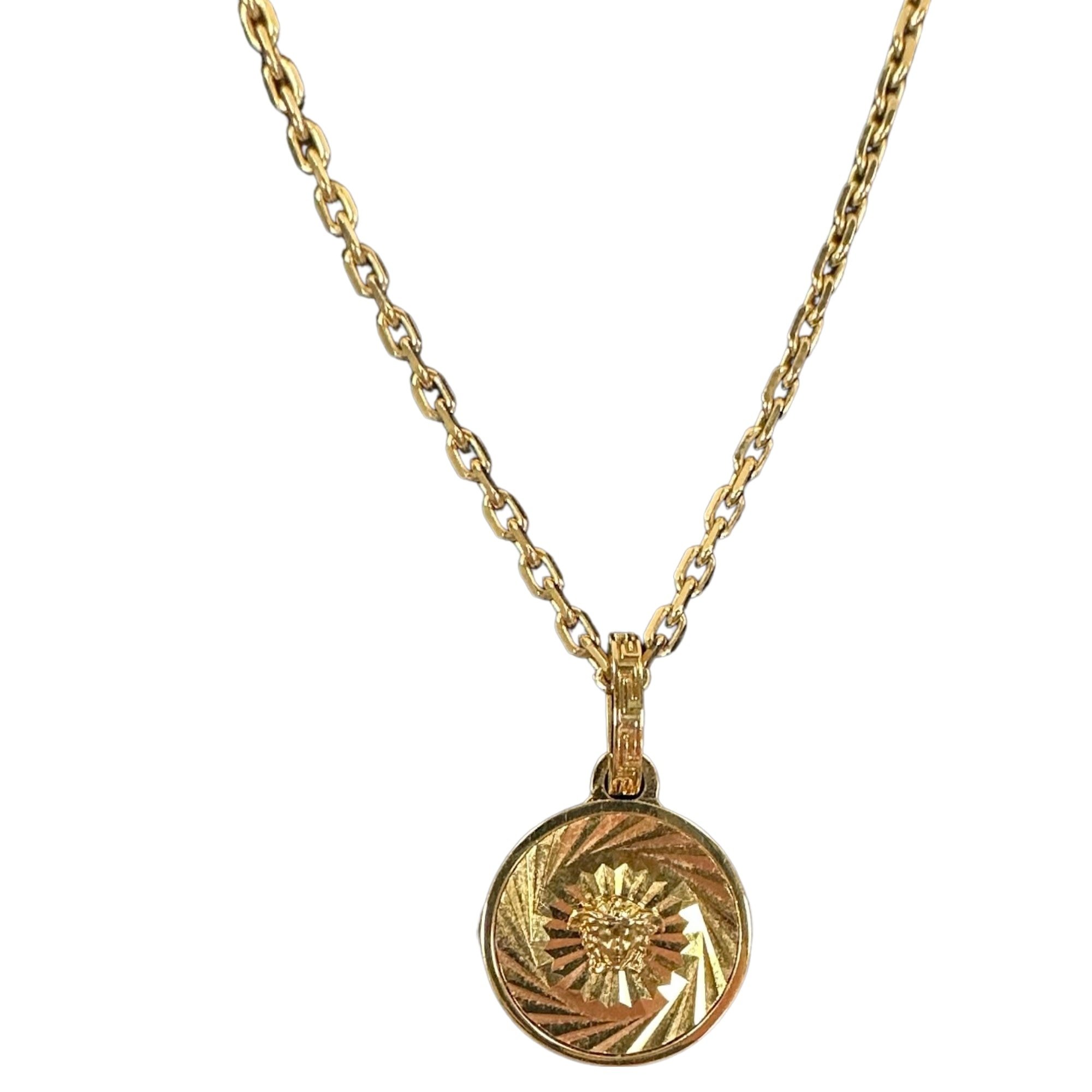 VERSACE GOLD MEDUSA PENDANT NECKLACE