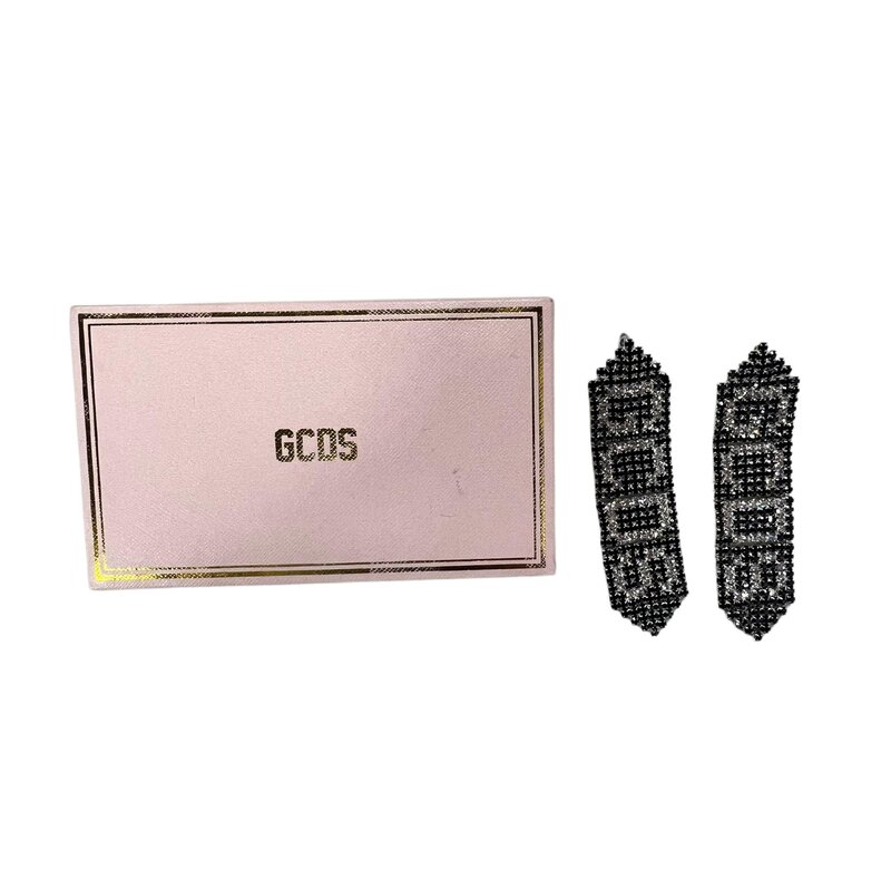 GCDS GCDS CRYSTAL RUNWAY STRASS LOGO EARRINGS