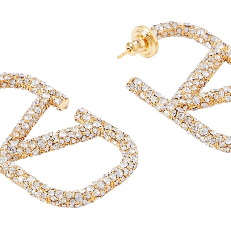 Valentino Garavani VLogo Signature crystal earrings - Gold
