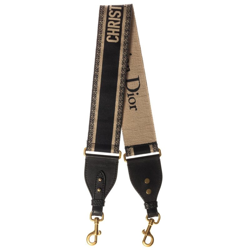 CHRISTIAN DIOR DIOR NAVY BLUE LOGO GOLD HARDWARE SHOULDER STRAP 2019