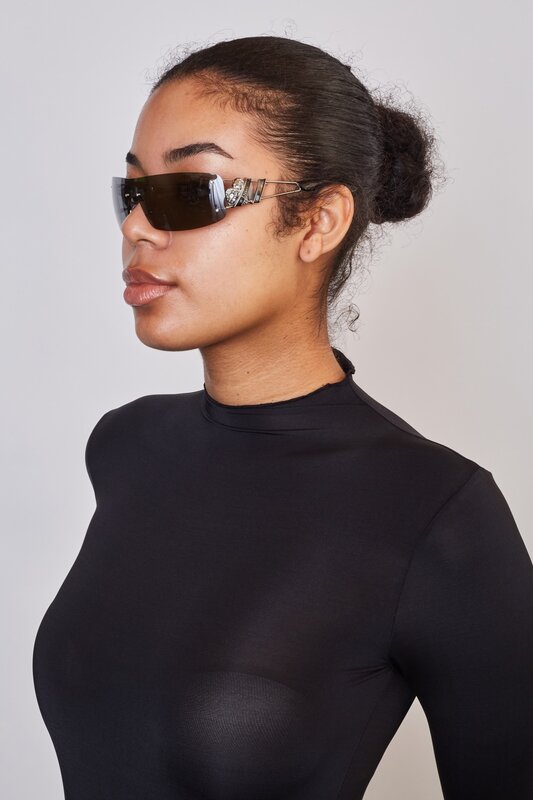 CHRISTIAN DIOR DIOR 0210S HEART CORE PALLADIUM SHIELD SUNGLASSES
