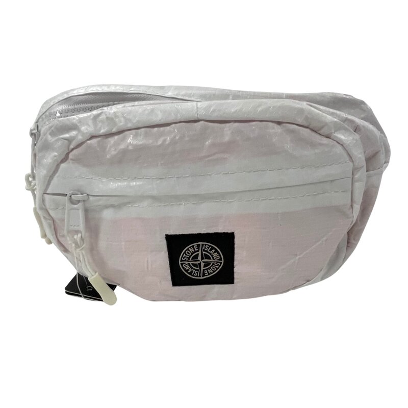 STONE ISLAND NYLON WHITE BELT BAG - CRTBLNCHSHP