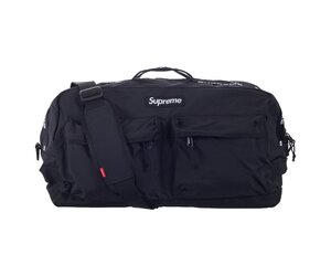 SUPREME SUPREME NYLON BLACK DUFFLE BAG FW22