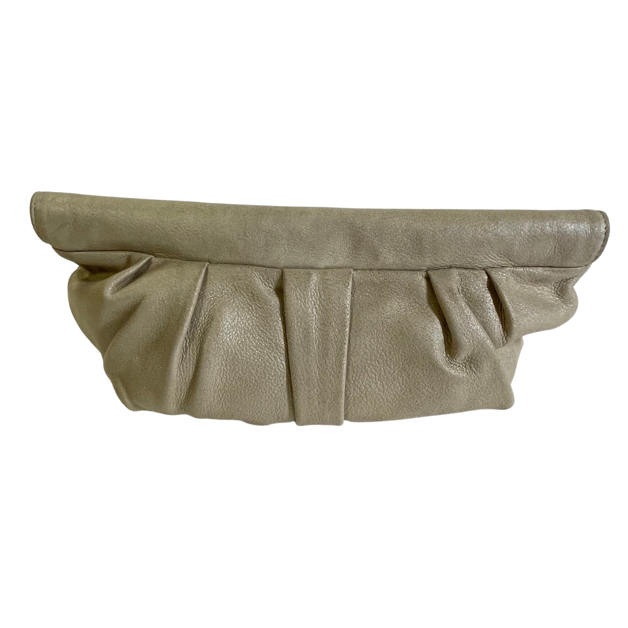 JEAN PAUL GAULTIER VINTAGE LEATHER CREAM CLUTCH CRTBLNCHSHP