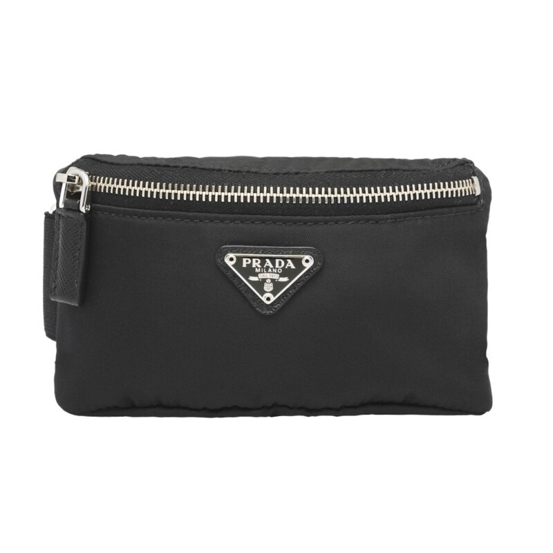 PRADA RE-NYLON BLACK WRIST BAG MINI POUCH - CRTBLNCHSHP