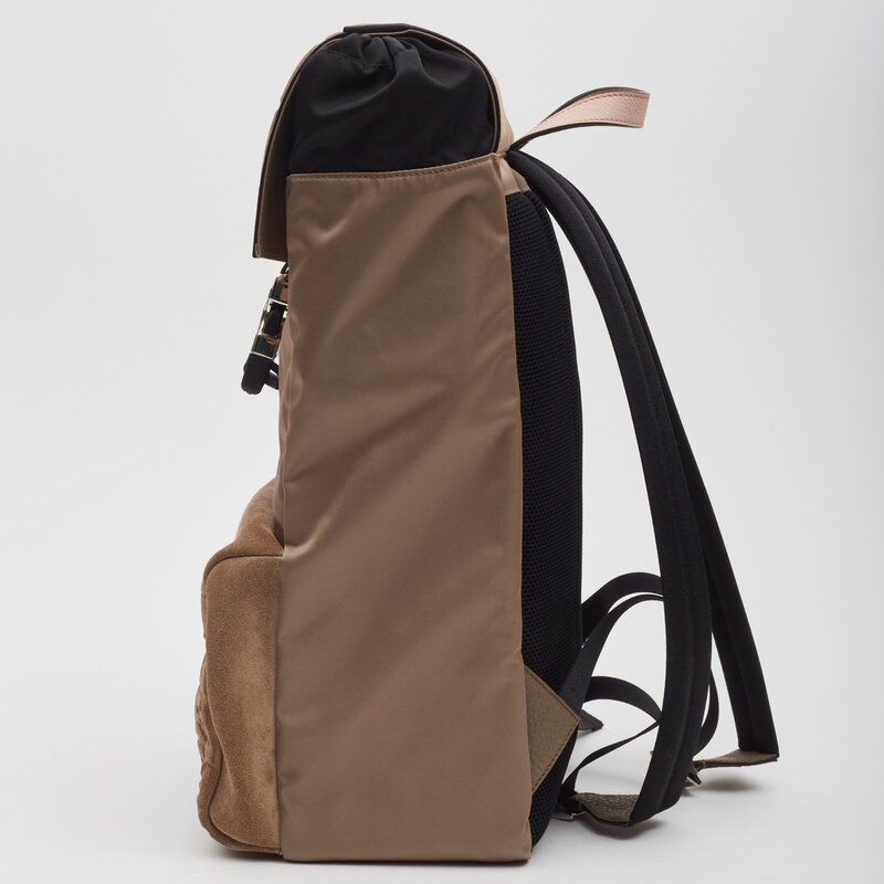 FENDI FENDI FENDINESS ROMA FF MEDIUM BROWN FF BACKPACK (7VZ066)