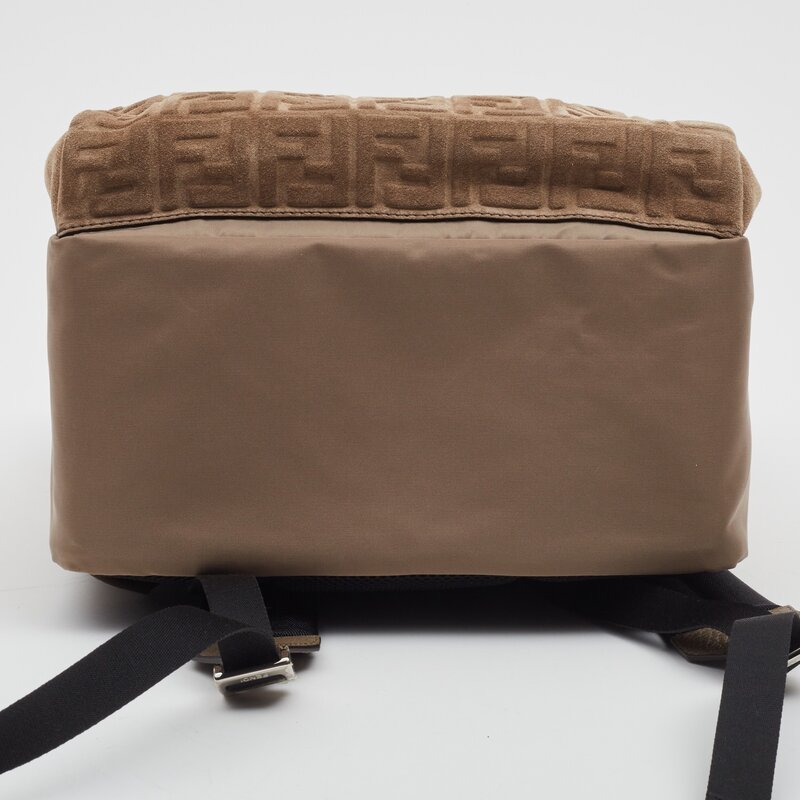 FENDI FENDI FENDINESS ROMA FF MEDIUM BROWN FF BACKPACK (7VZ066)