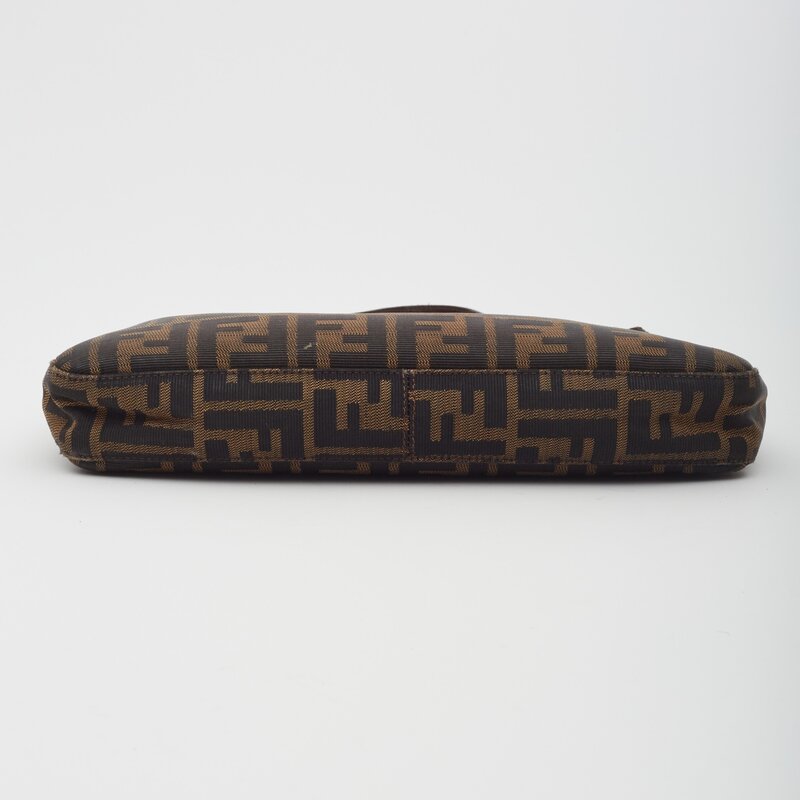 FENDI FENDI ZUCCA MONOGRAM FF TOBACCO BROWN SHOULDER BAG