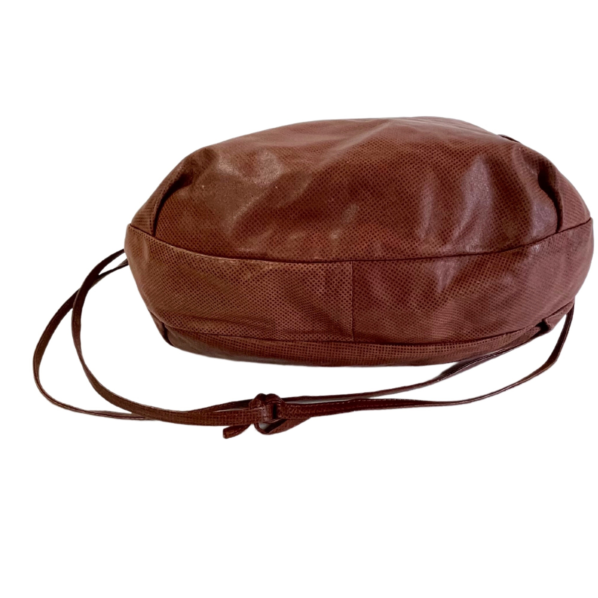 BOTTEGA VENETA BOTTEGA VENETA VINTAGE BROWN LEATHER SADDLE SHOULDER BAG CRTBLNCHSHP