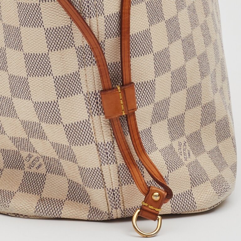 Louis Vuitton, Bags, Louis Vuitton Neverfull Leather Cinch Side Strap