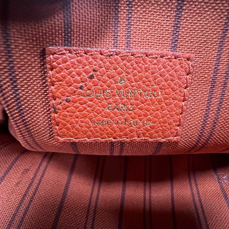 LOUIS VUITTON LOUIS VUITTON EMPREINTE LEATHER RED CITADINE PM TOTE BAG