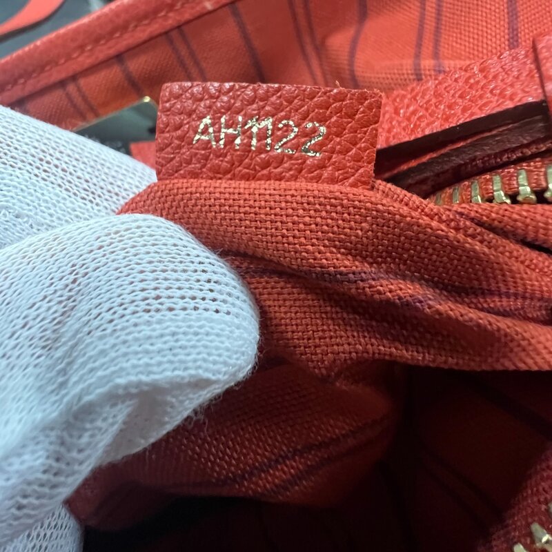LOUIS VUITTON LOUIS VUITTON EMPREINTE LEATHER RED CITADINE PM TOTE BAG