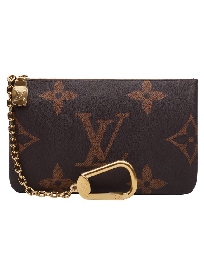 Louis Vuitton Noe Pouch Monogram Brown/Pink in Coated Canvas/Leather with  Gold-tone - US