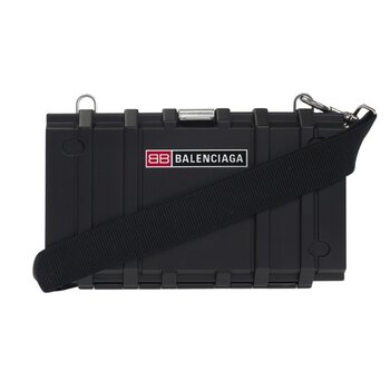 BALENCIAGA BALENCIAGA BLACK TOOLBOX CLUTCH CROSSBODY BAG