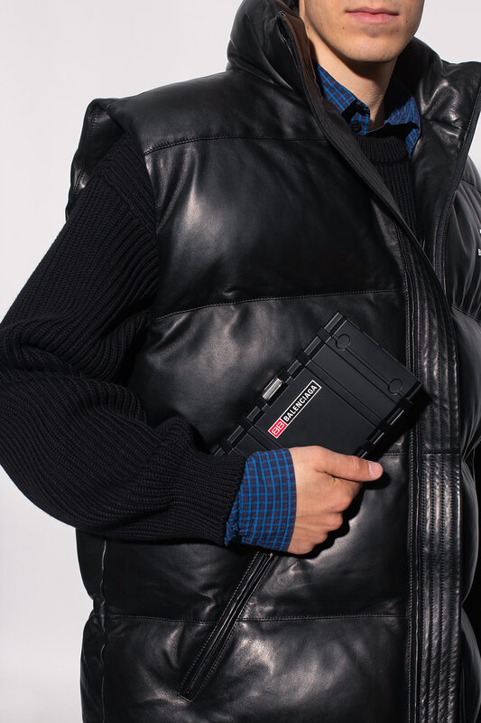 BALENCIAGA BALENCIAGA BLACK TOOLBOX CLUTCH CROSSBODY BAG