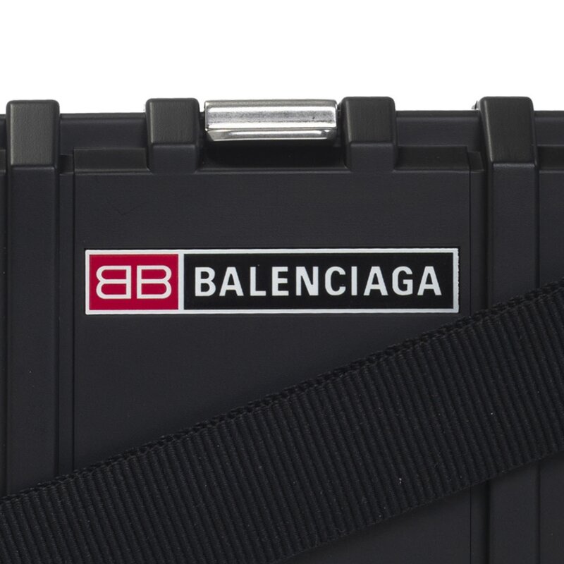 BALENCIAGA BALENCIAGA BLACK TOOLBOX CLUTCH CROSSBODY BAG