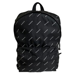 BALENCIAGA BALENCIAGA LOGOS NYLON BLACK WHITE EXPLORER BACKPACK