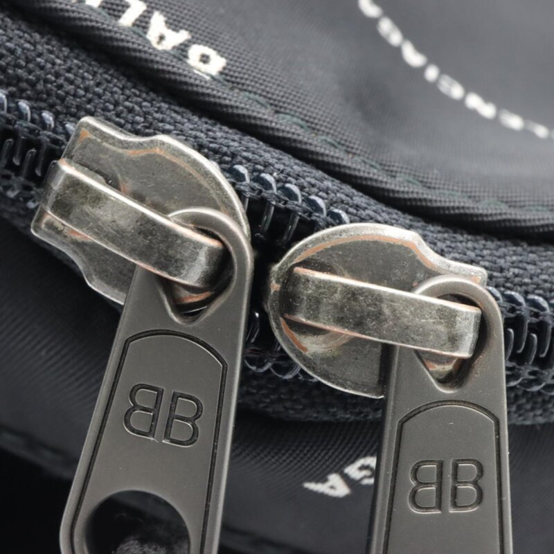 BALENCIAGA BALENCIAGA LOGOS NYLON BLACK WHITE EXPLORER BACKPACK