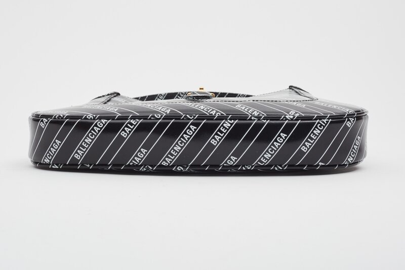 GUCCI X BALENCIAGA GUCCI X BALENCIAGA HACKER PROJECT BLACK LEATHER JACKIE SHOULDER BAG