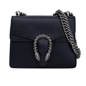 GUCCI GUCCI CALFSKIN BLACK CRYSTAL EMBELISSHED MINI DIONYSUS