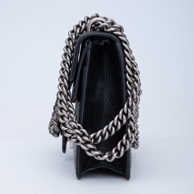 GUCCI GUCCI CALFSKIN BLACK CRYSTAL EMBELISSHED MINI DIONYSUS