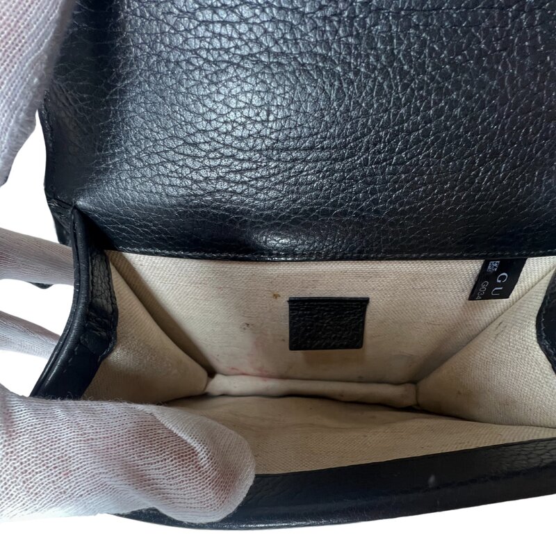 GUCCI GUCCI CALFSKIN BLACK CRYSTAL EMBELISSHED MINI DIONYSUS