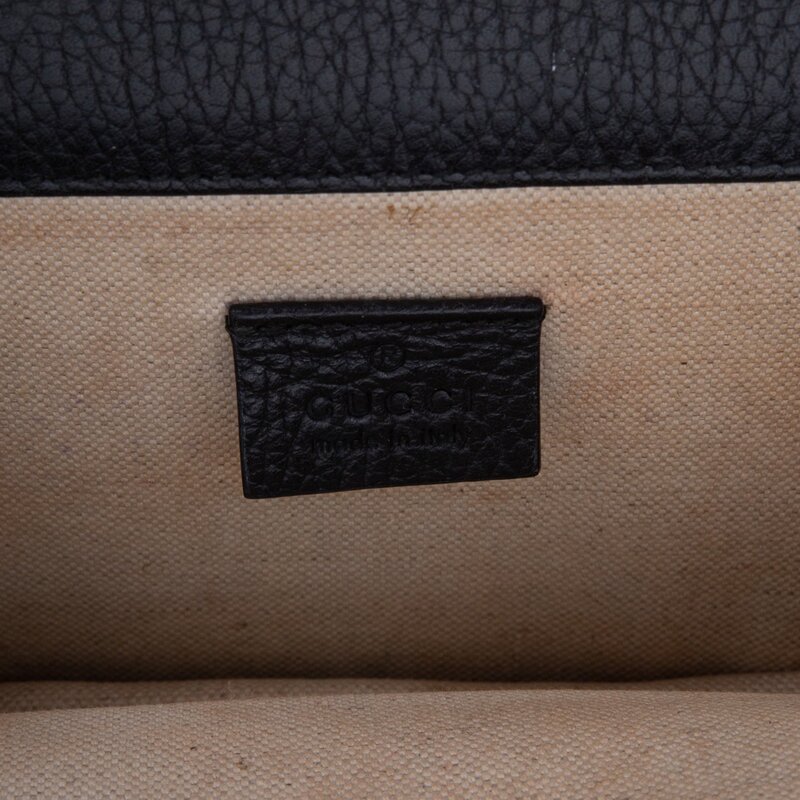 GUCCI GUCCI CALFSKIN BLACK CRYSTAL EMBELISSHED MINI DIONYSUS