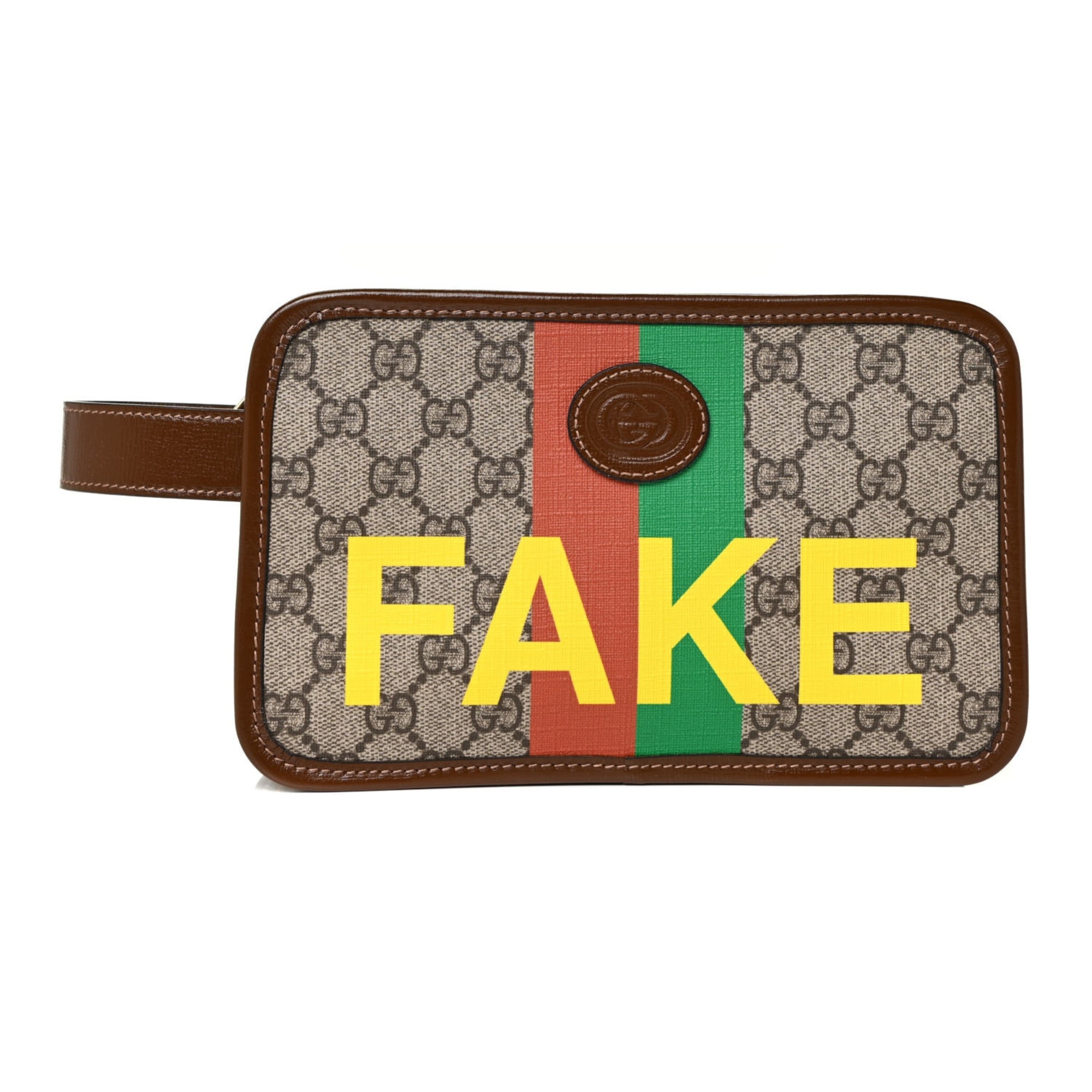 GUCCI GG SUPREME BROWN MONOGRAM FAKE/NOT RETRO CLUTCH BAG - CRTBLNCHSHP