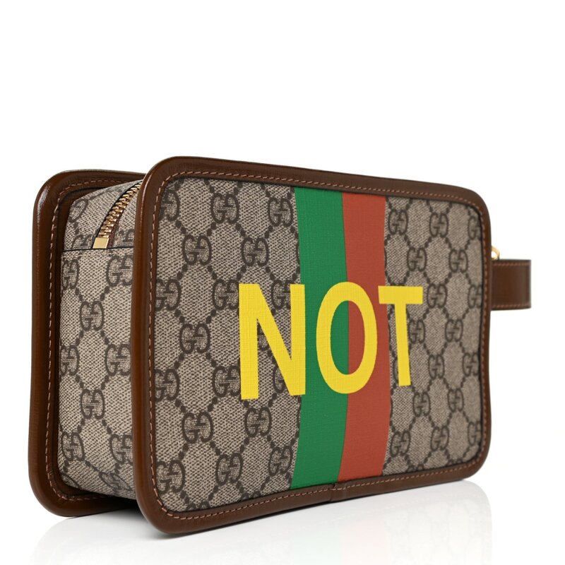 GUCCI GG SUPREME BROWN MONOGRAM FAKE NOT RETRO CLUTCH BAG