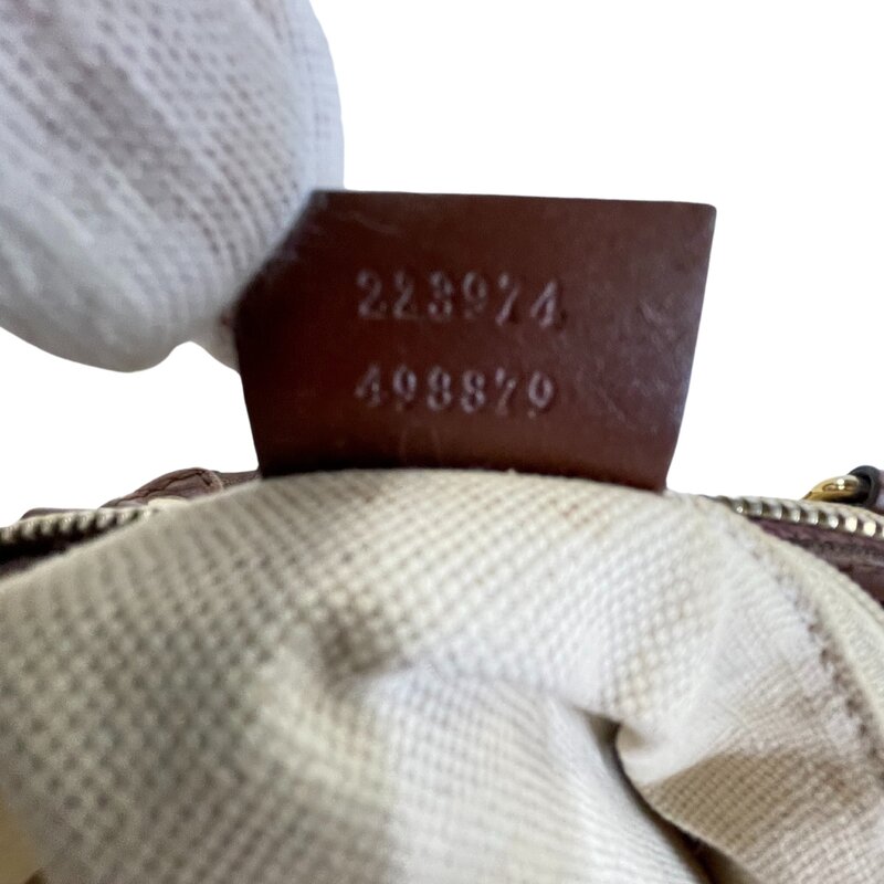 GUCCI GUCCI BEIGE MONOGRAM DIAMANTE SUKEY BOSTON BAG