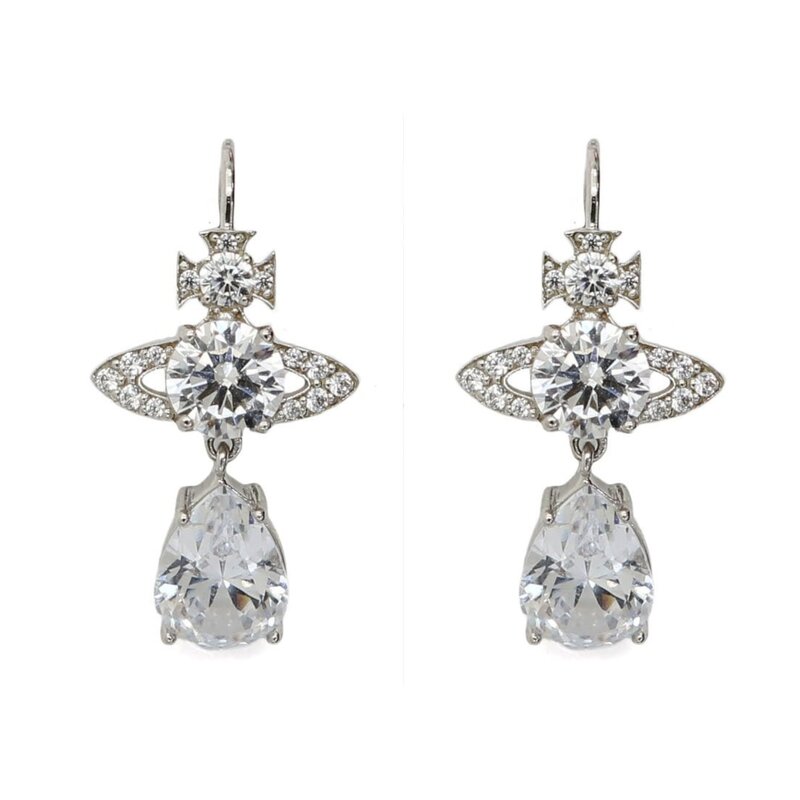 VIVIENNE WESTWOOD VIVIENNE WESTWOOD ISMENE DROP EARRINGS SILVER