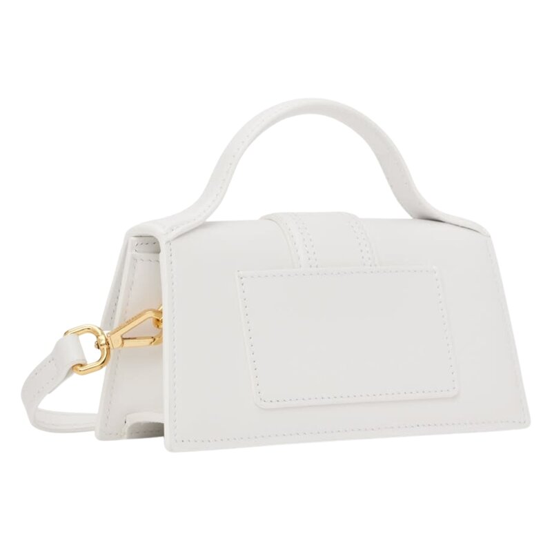 JACQUEMUS JACQUEMUS WHITE LEATHER LE BAMBINO CLUTCH BAG