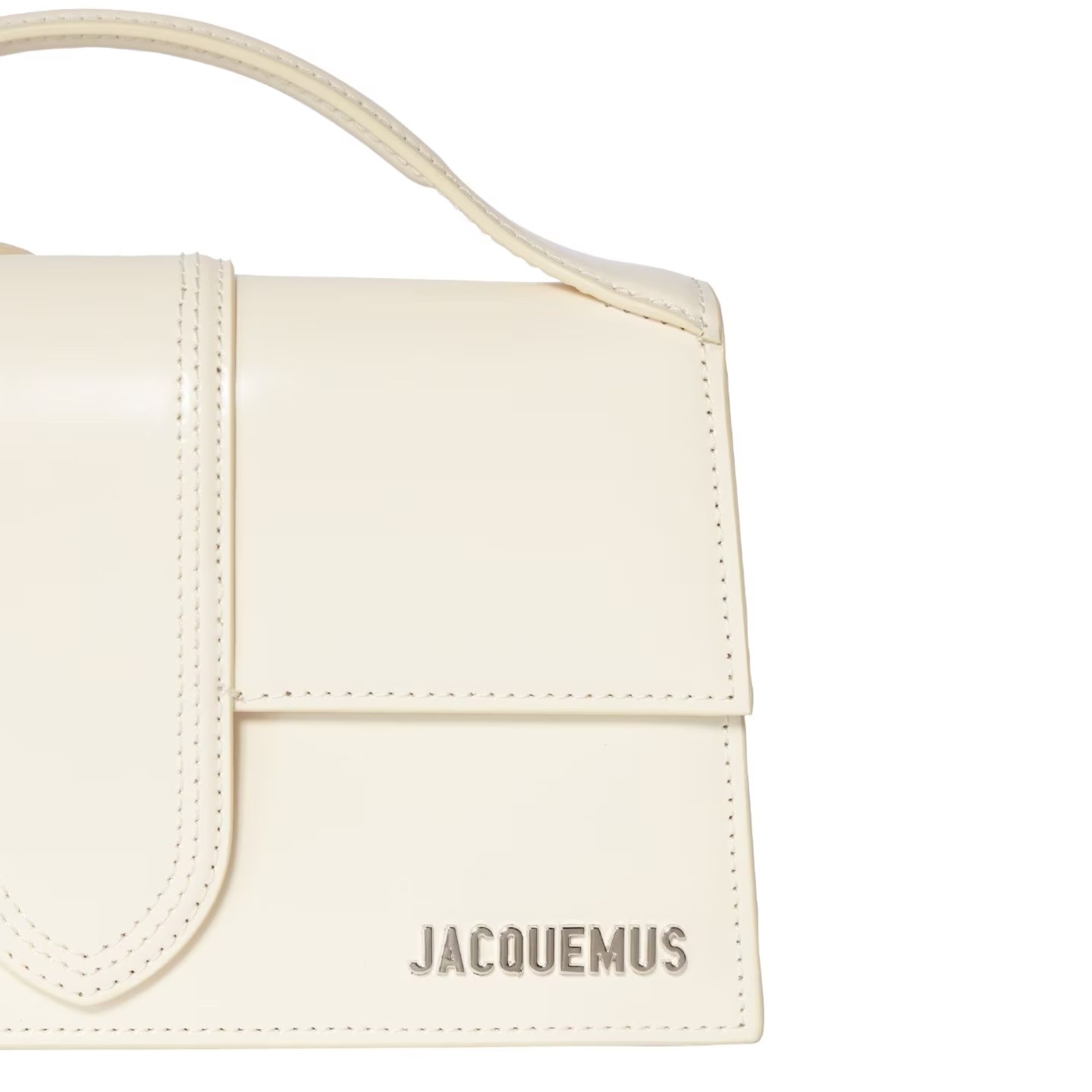 JACQUEMUS LE GRAND BAMBINO PELLE OFF WHITE SHOULDER BAG