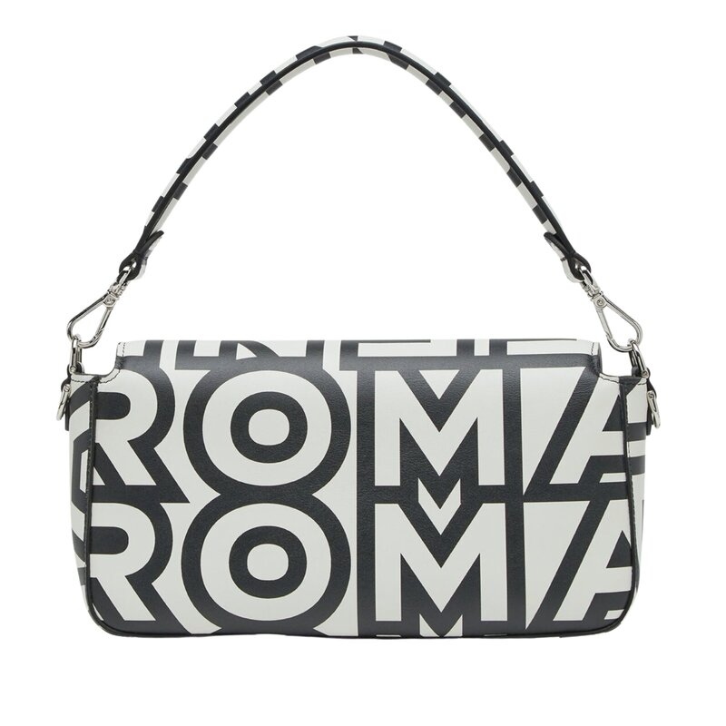 FENDI FENDI LOGO PRINTED MARC JACOBS LEATHER BAGUETTE BAG