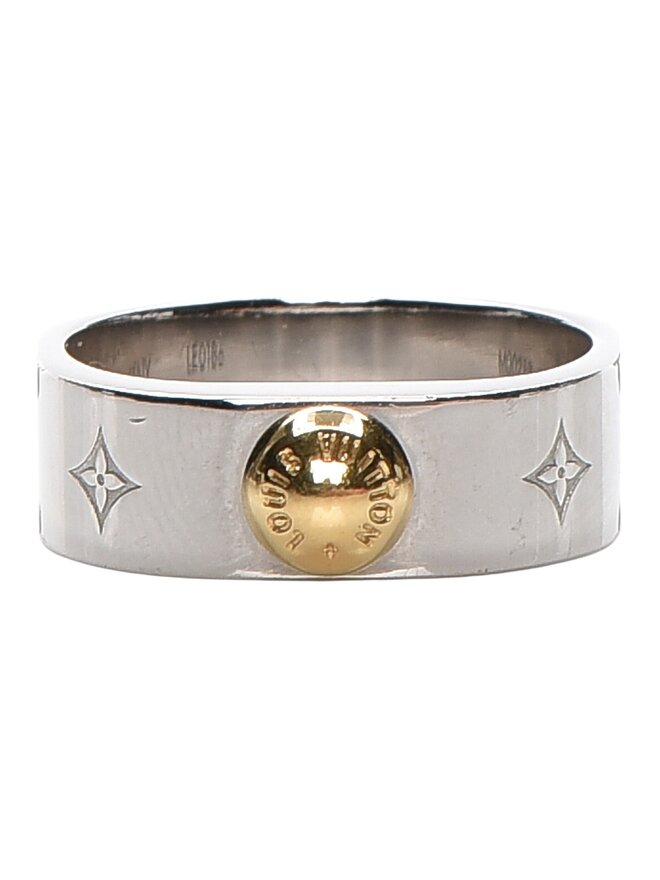 Louis Vuitton Nanogram Ring, Gold, S