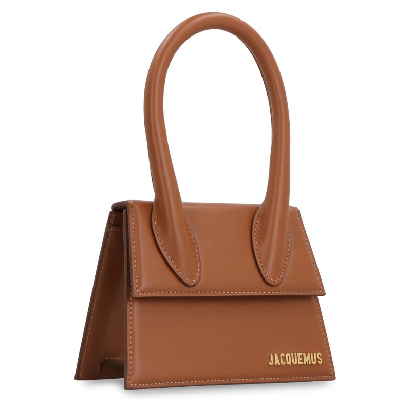 JACQUEMUS LE PAPIER LE CHIQUITO MEDIUM BROWN SUEDE HANDBAG