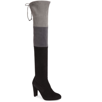 STUART WEITZMAN STUART WEITZMAN SUEDE BLACK TROKIA OVER THE KNEE BOOTS (7 US)