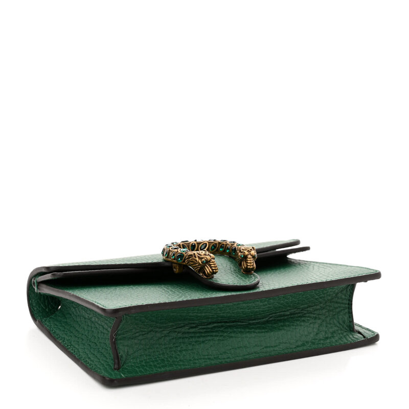GUCCI GUCCI SUPER MINI DIONYSUS LEATHER GREEN BAG