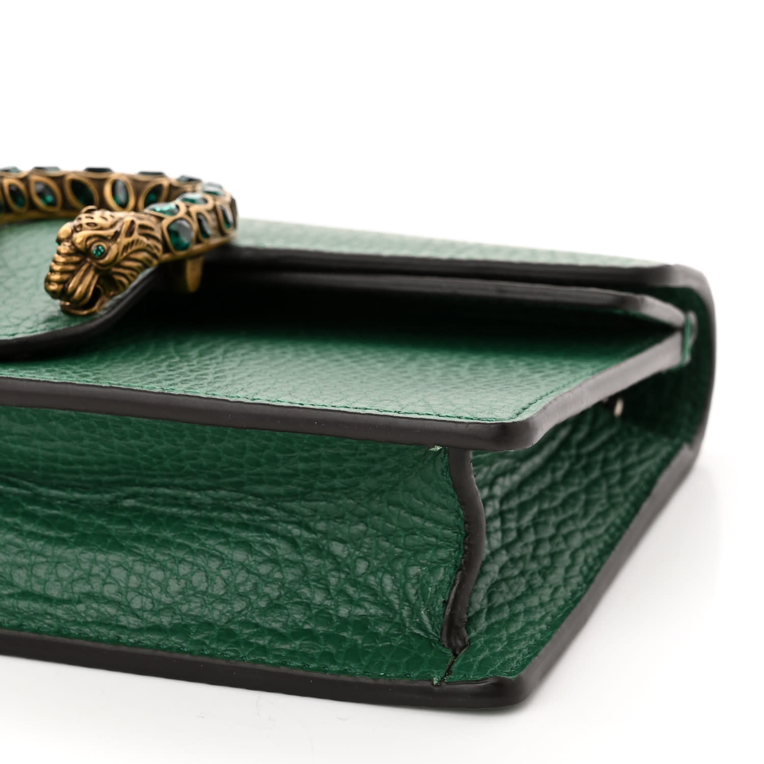 GUCCI GUCCI SUPER MINI DIONYSUS LEATHER GREEN BAG