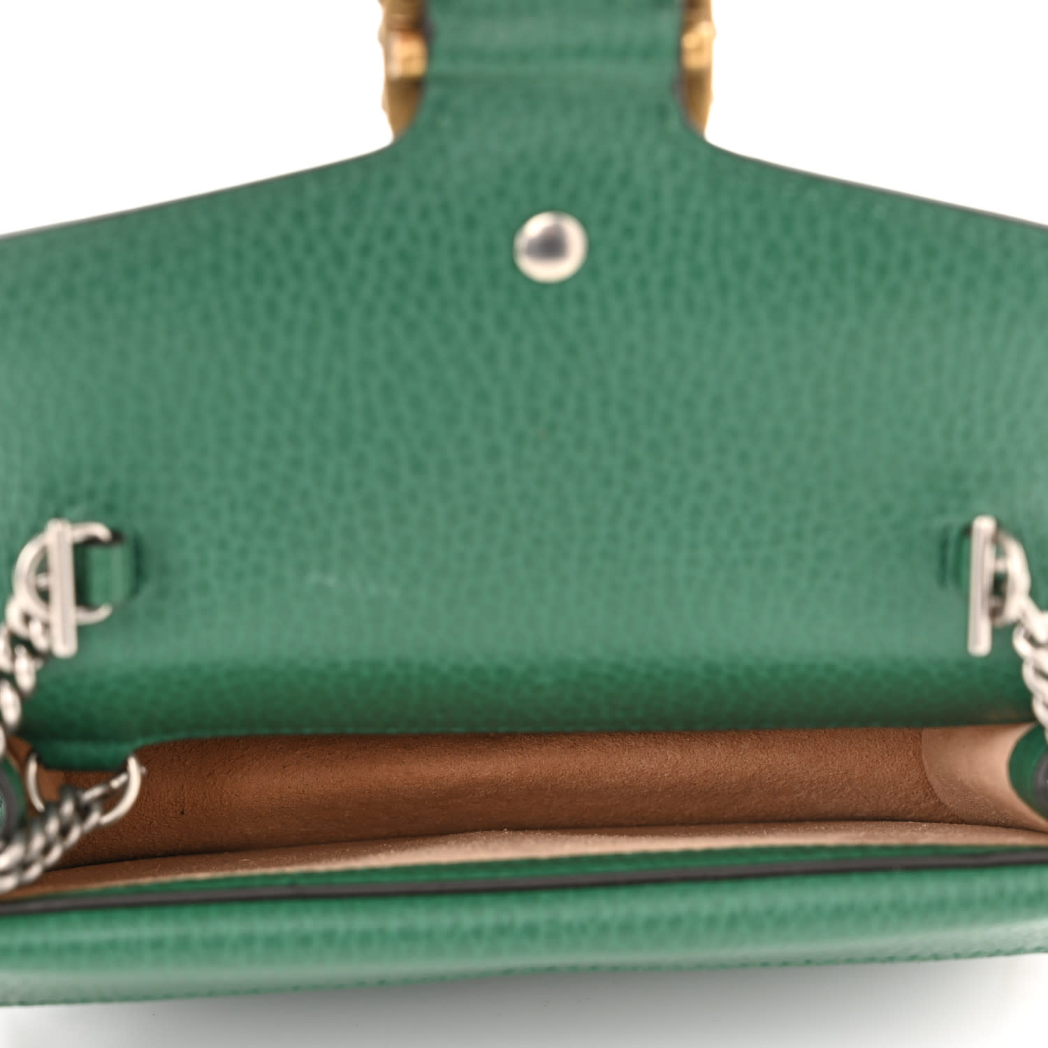 GUCCI GUCCI SUPER MINI DIONYSUS LEATHER GREEN BAG