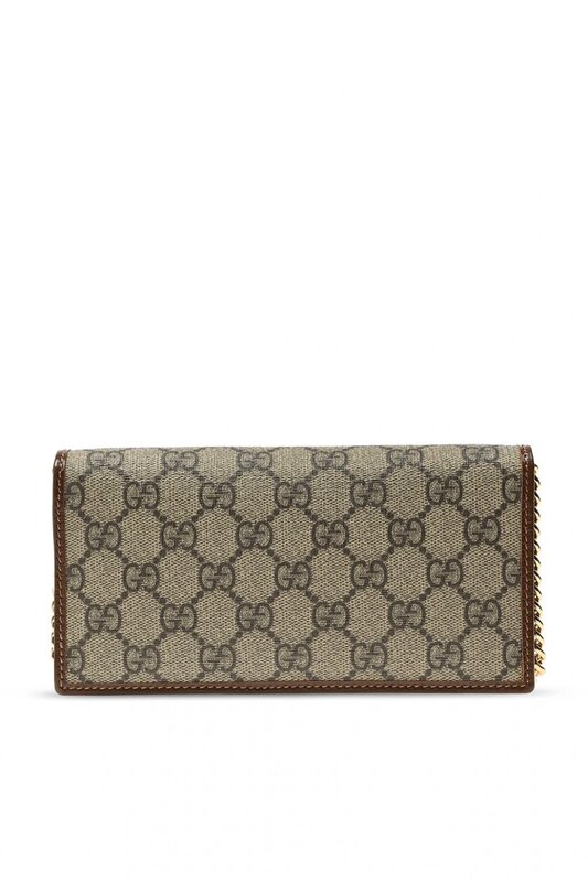 GUCCI GUCCI GG SUPREME 1955 HORSEBIT WALLET ON CHAIN