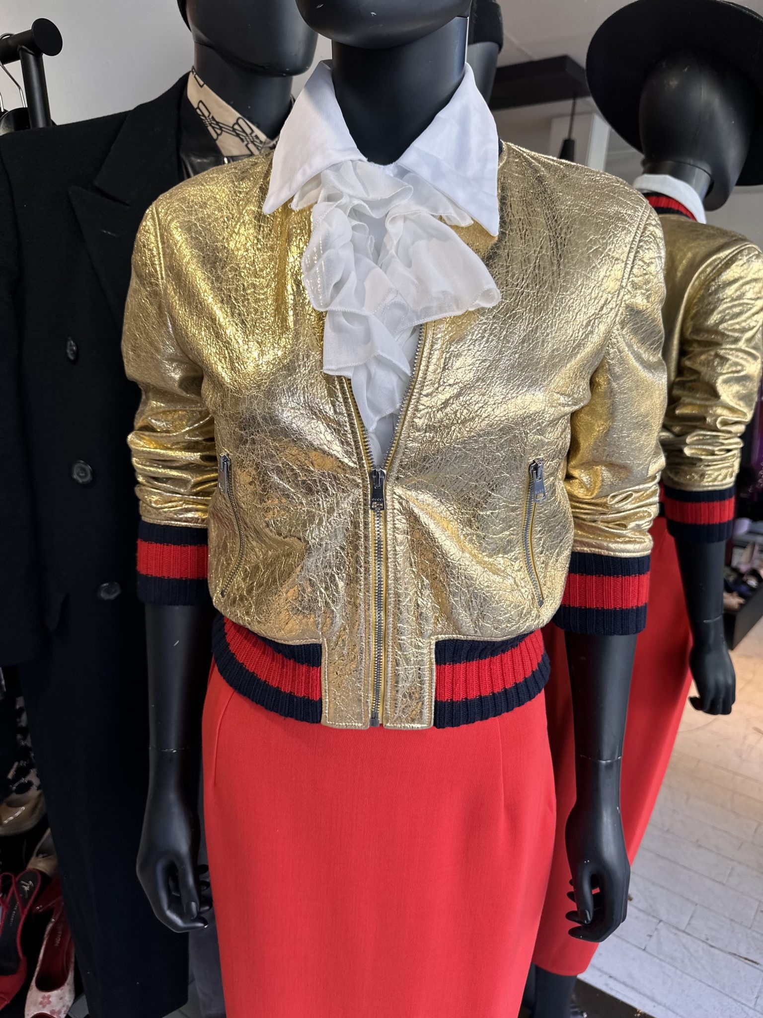 Gucci gold clearance jacket