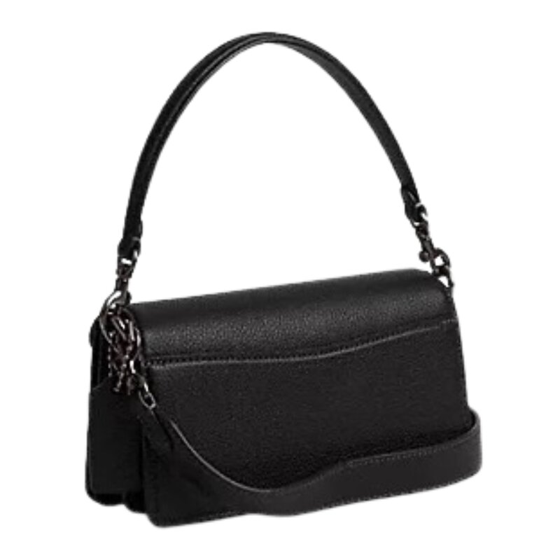 BLACK PEBBLE LEATHER TABBY 20 SHOULDER BAG