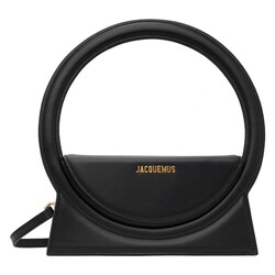 JACQUEMUS JACQUEMUS BLACK LE PAPIER LE SAC ROND SHOULDER BAG