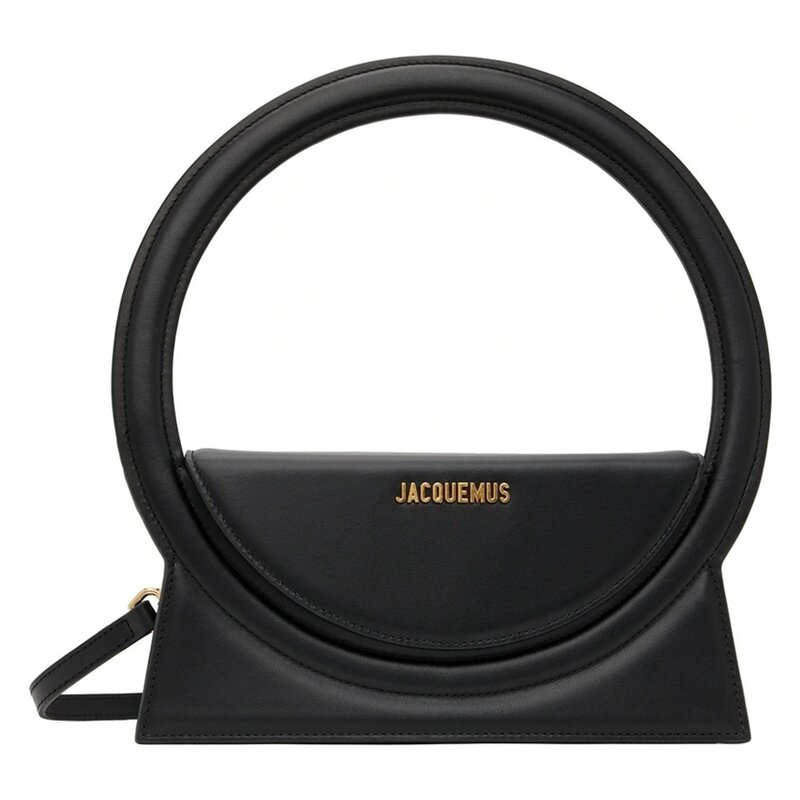 JACQUEMUS JACQUEMUS BLACK LE PAPIER LE SAC ROND SHOULDER BAG
