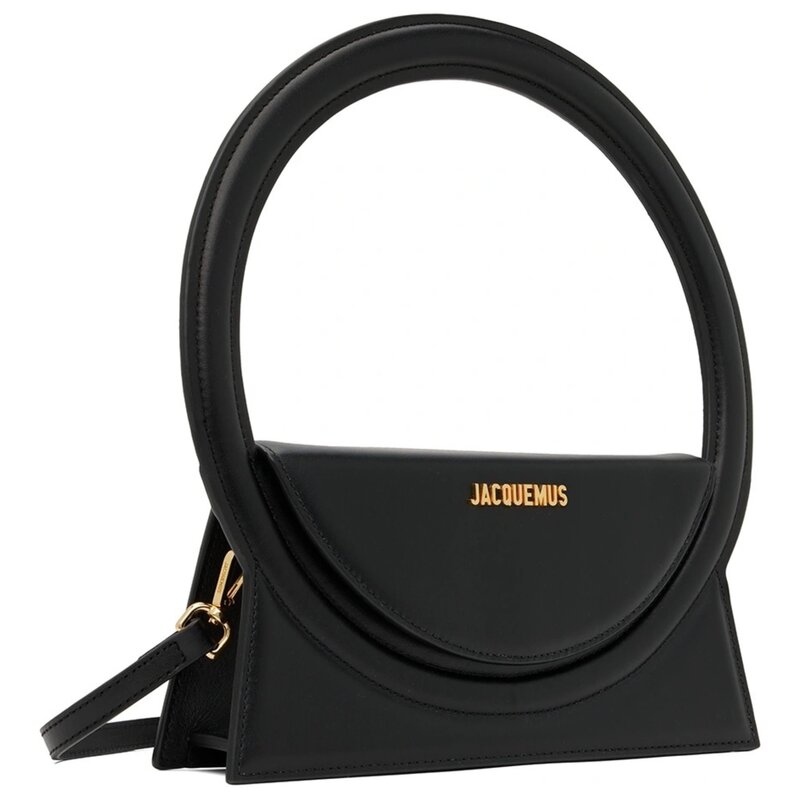 JACQUEMUS JACQUEMUS BLACK LE PAPIER LE SAC ROND SHOULDER BAG