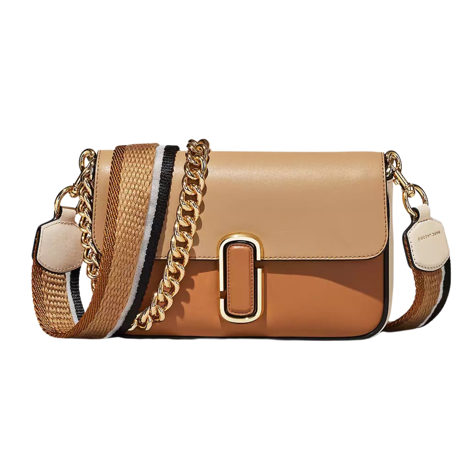 BEIGE LEATHER THE J MARC SHOULDER BAG