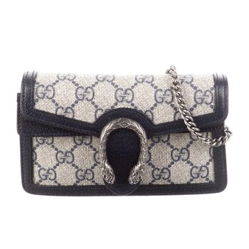 GUCCI GUCCI SUPER MINI DIONYSUS GG SUPREME NAVY BLUE BAG
